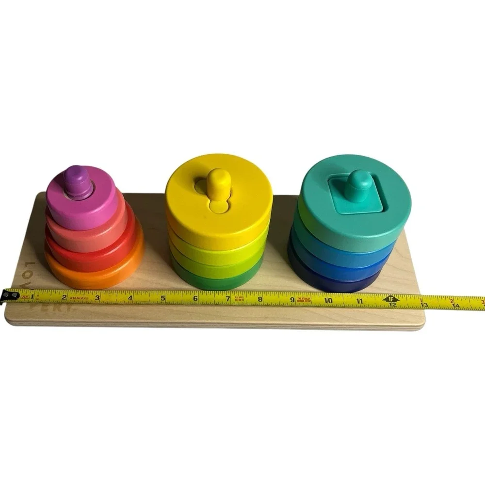 Lovevery Wood Sorting Stacking Shapes Colors Toy INVESTIGATOR Play Montessori